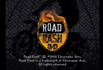 Road Rash 3D Title Screen